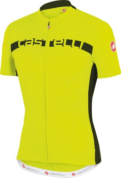 CASTELLI Prologo 4 Jersey SS Yellow Fluo Anthra