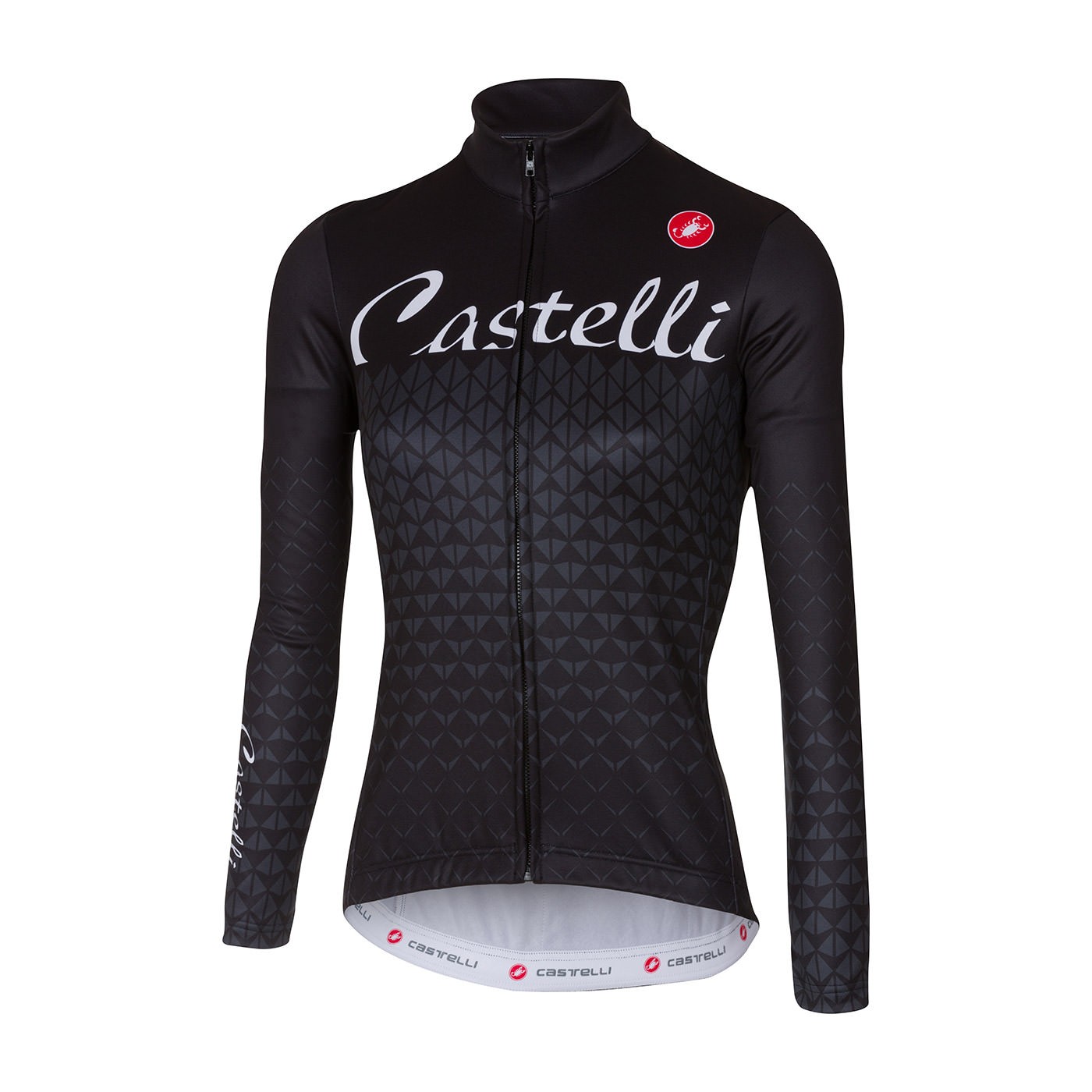 Castelli ciao dames fietsshirt lange mouwen grijs zwart