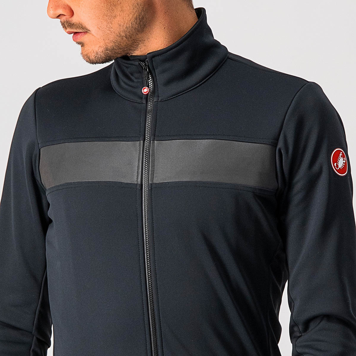 Castelli Raddoppia 3 Jacket Heren Light Black/ Black