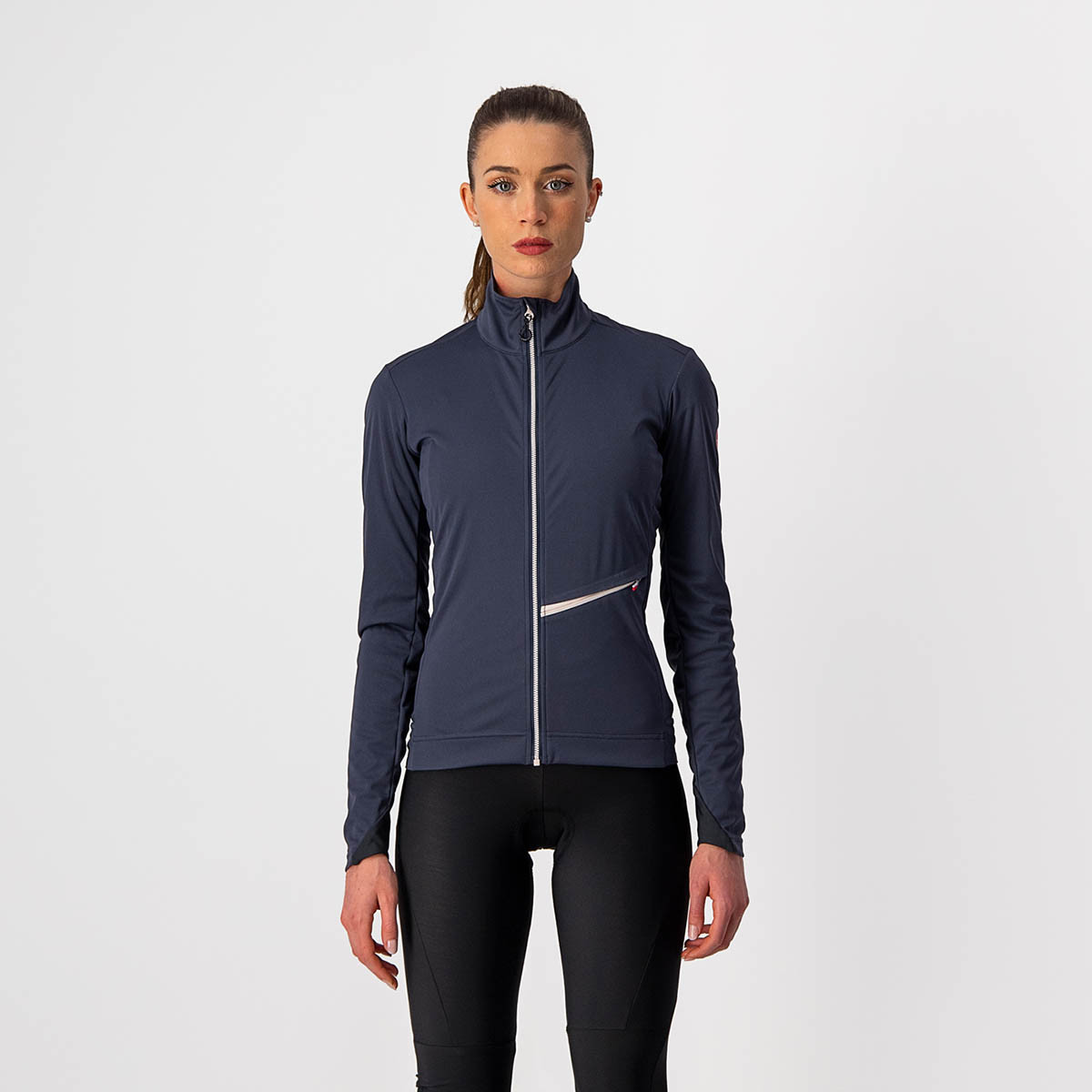 Castelli Go W Jacket - Dark Steel Blue/Soft Pink