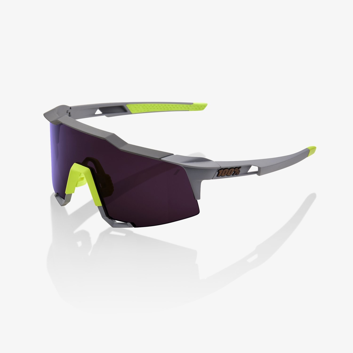 100% speedcraft sl fietsbril soft tact midnight mauve grijs - purple lens