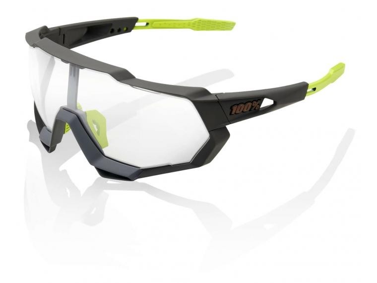 100% speedtrap photochromic fietsbril soft tact cool grijs - photochromic lens