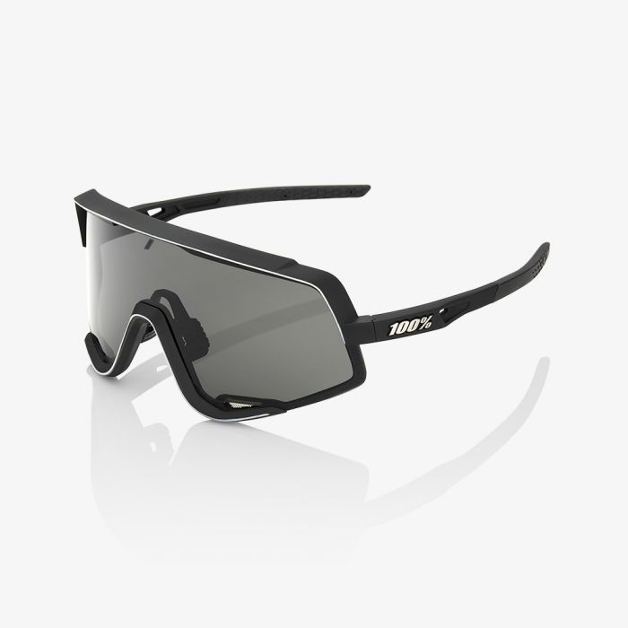 100% glendale fietsbril soft tact zwart - smoke lens