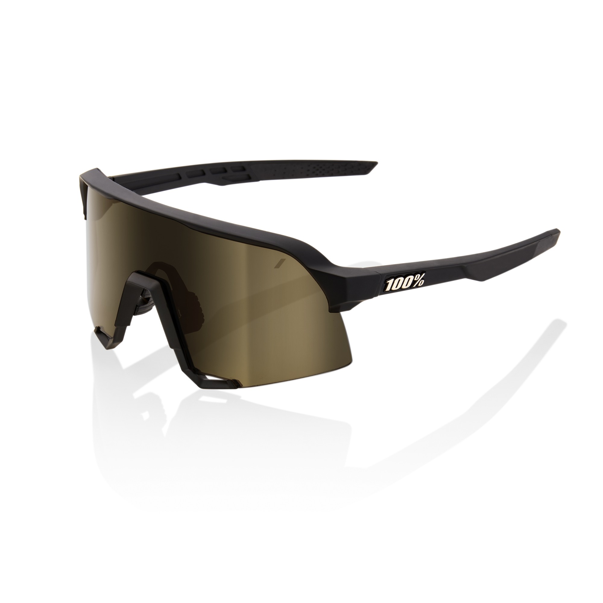 100% S3 fietsbril soft tact zwart - soft gold lens