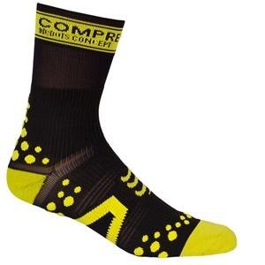 COMPRESSPORT Bike Socks High Black Yellow