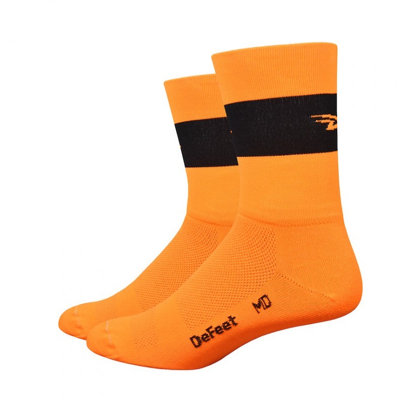 DEFEET Sock Aireator Team Defeet Hi Vis Orange Black