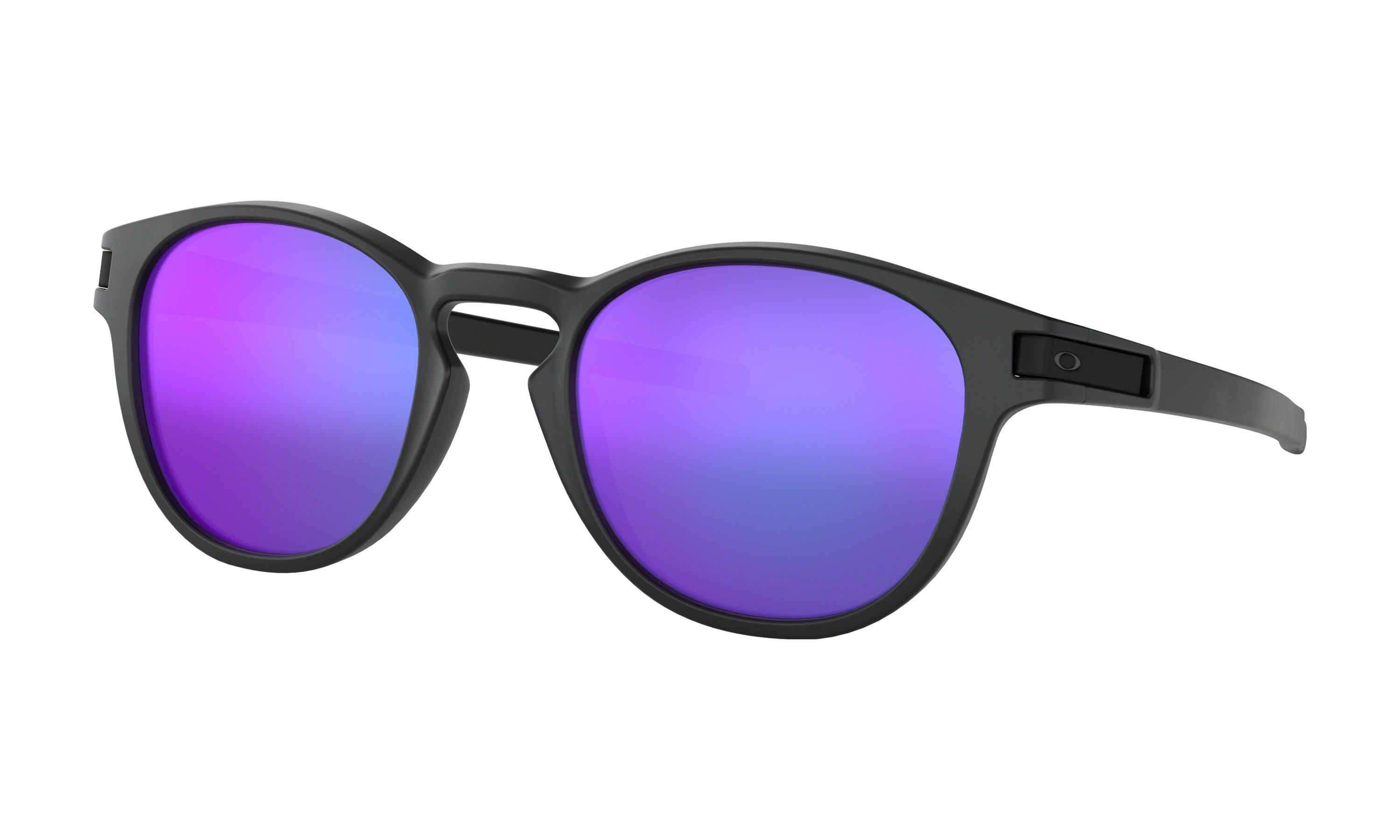 Oakley latch zonnebril mat zwart - violet iridium lens