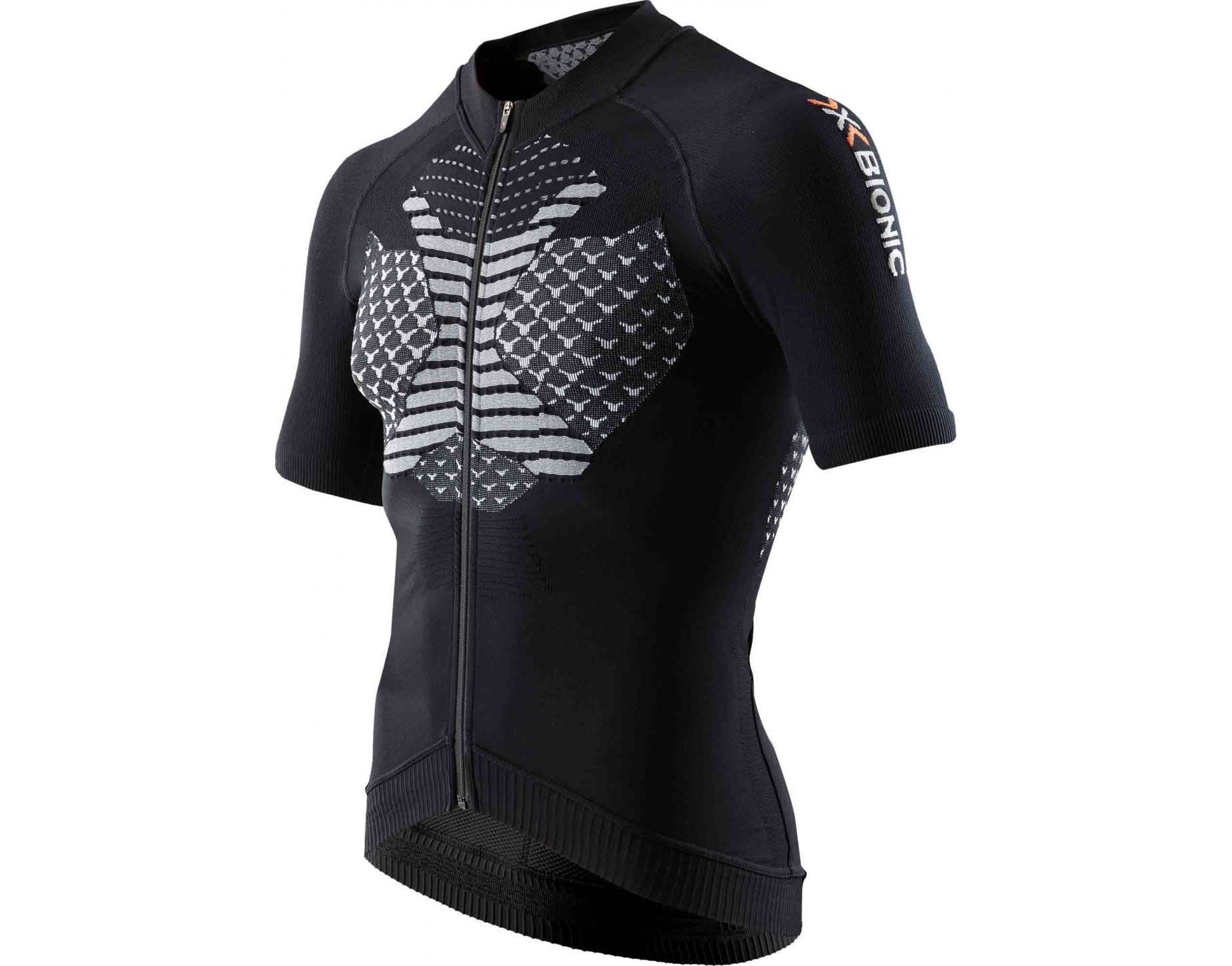 X-Bionic twyce biking fietsshirt met korte mouwen zwart wit