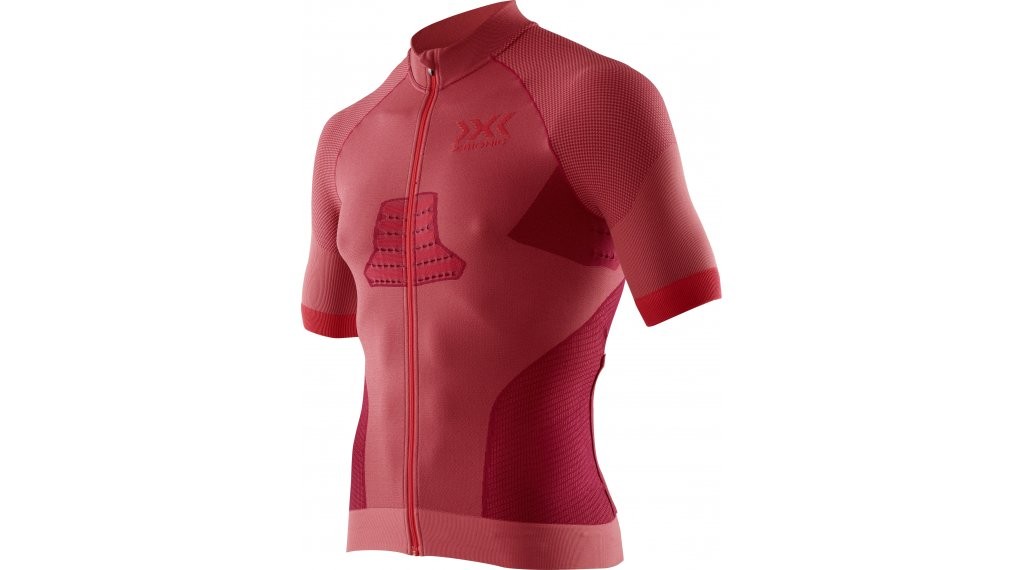 X-bionic race evo biking fietsshirt met korte mouwen rood