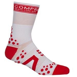 COMPRESSPORT Bike Socks High White Red