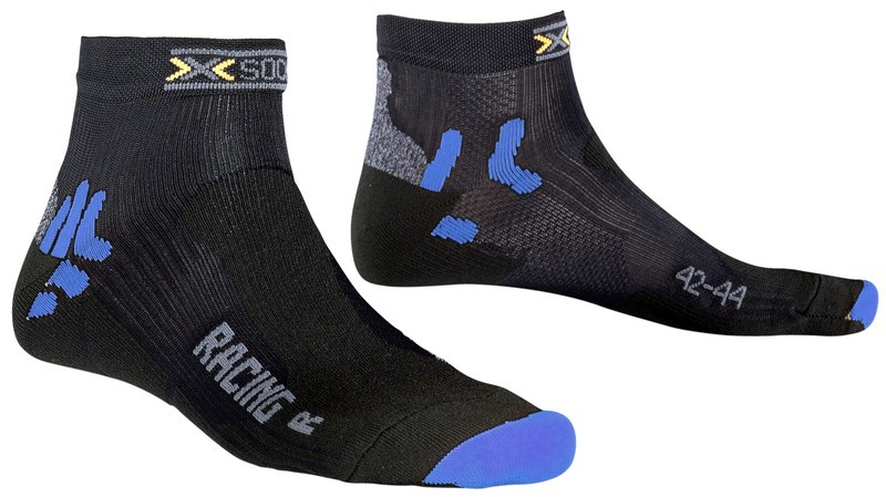 X-Socks bike racing dames fietssok zwart blauw