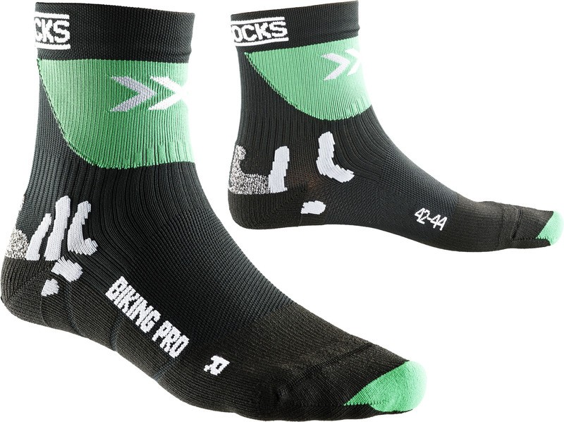 X-Socks biking pro fietssok zwart groen