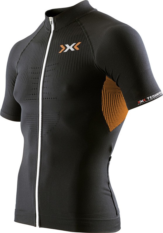 X-BIONIC The Trick Biking Shirt SS Black Orange Shiny