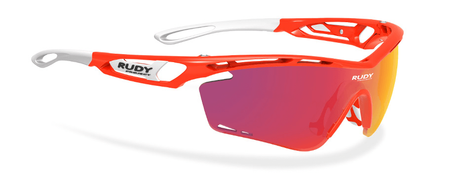 Rudy Project Tralyx bril red fluo gloss - multi laser orange lens