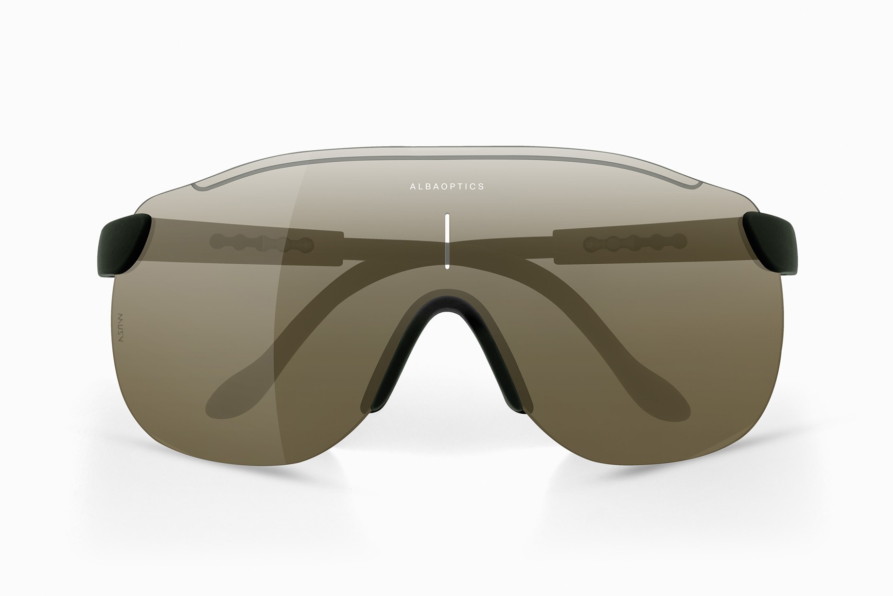 Alba Optics stratos fietsbril zwart - vzum mr bronze lens