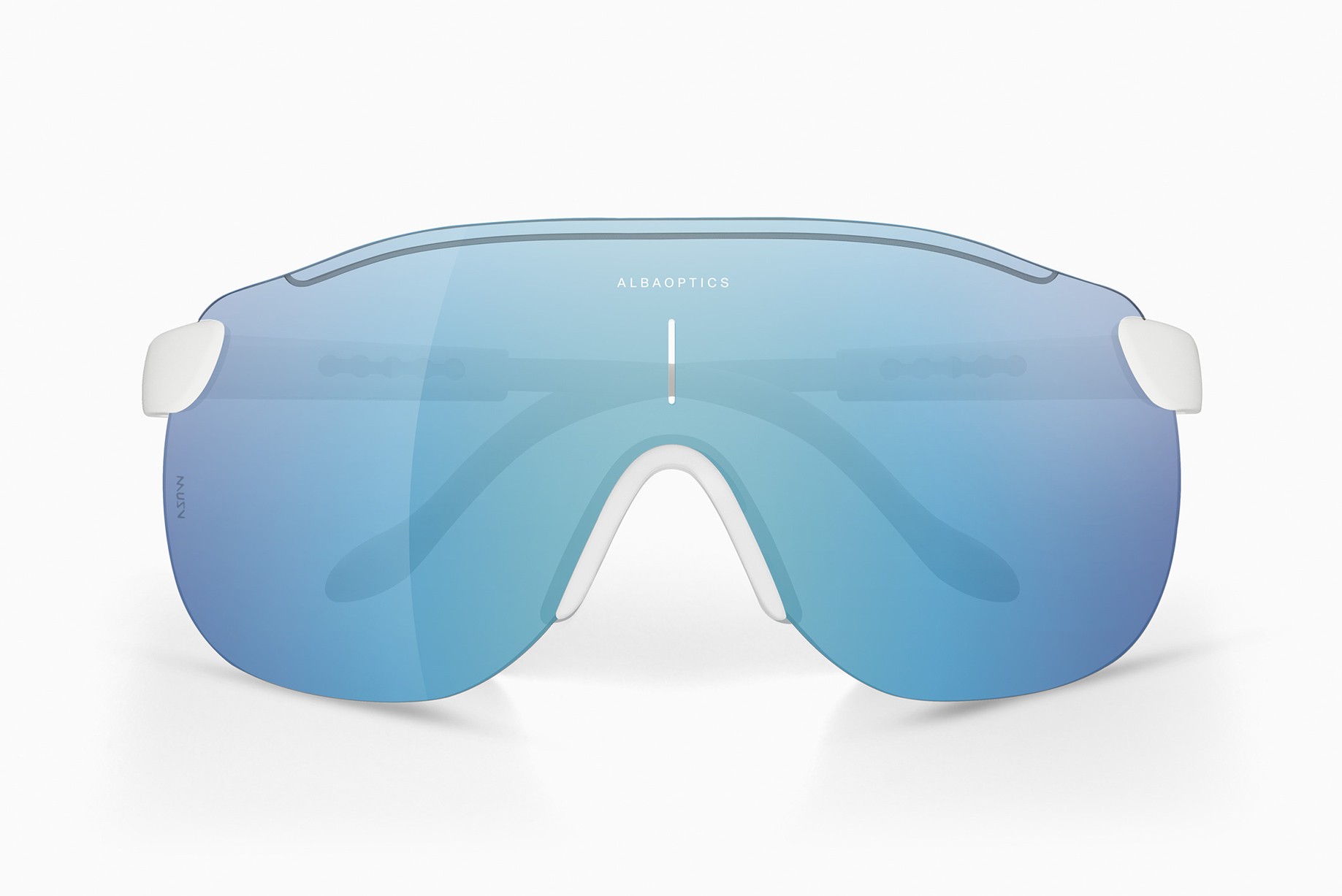 Alba Optics stratos fietsbril wit - vzum cielo lens