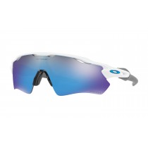 Oakley radar ev fietsbril polished wit - prizm sapphire lens