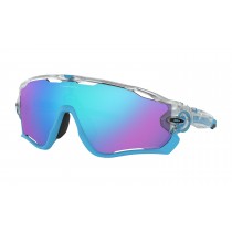 Oakley jawbreaker fietsbril crystal pop blauw mat clear - prizm sapphire lens