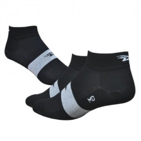 Defeet aireator speede team fietssok zwart wit