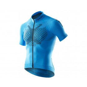X-Bionic twyce biking fietsshirt met korte mouwen french blauw zwart