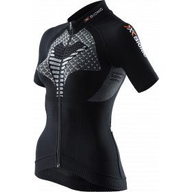 X-Bionic twyce biking dames fietsshirt met korte mouwen zwart wit
