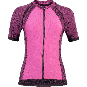 UYN activyon biking dames fietsshirt met korte mouwen violet roze zwart