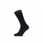 SealSkinz Waterproof Warm Weather Mid Length Sock with Hydrostop - Black/Grey