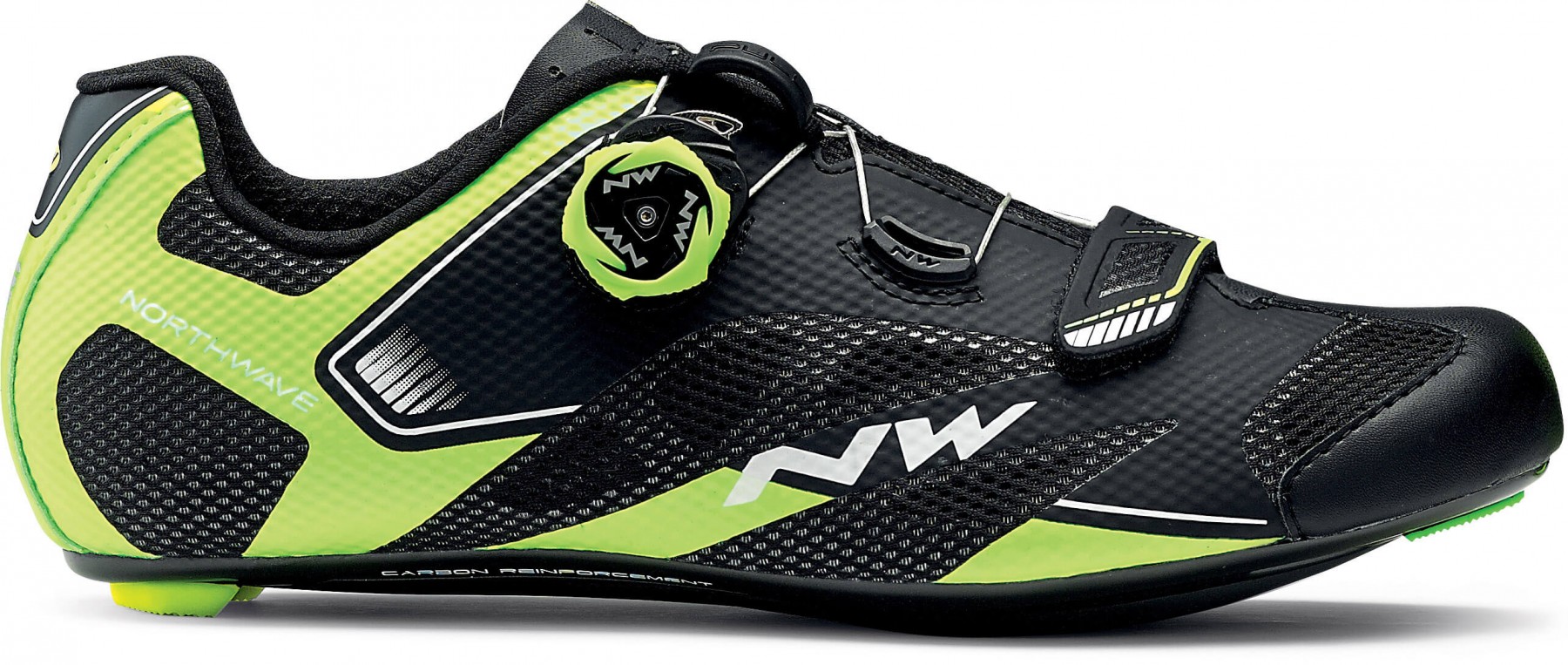 Northwave Sonic 2 Road Shoe Black/White/Yellow Fluo Eur 40/US 7.5 