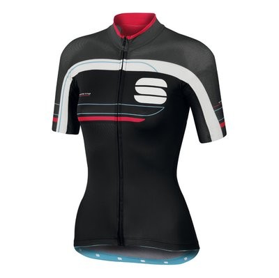 SPORTFUL Gruppetto Pro Lady Jersey SS Black Anthra Pink Coral