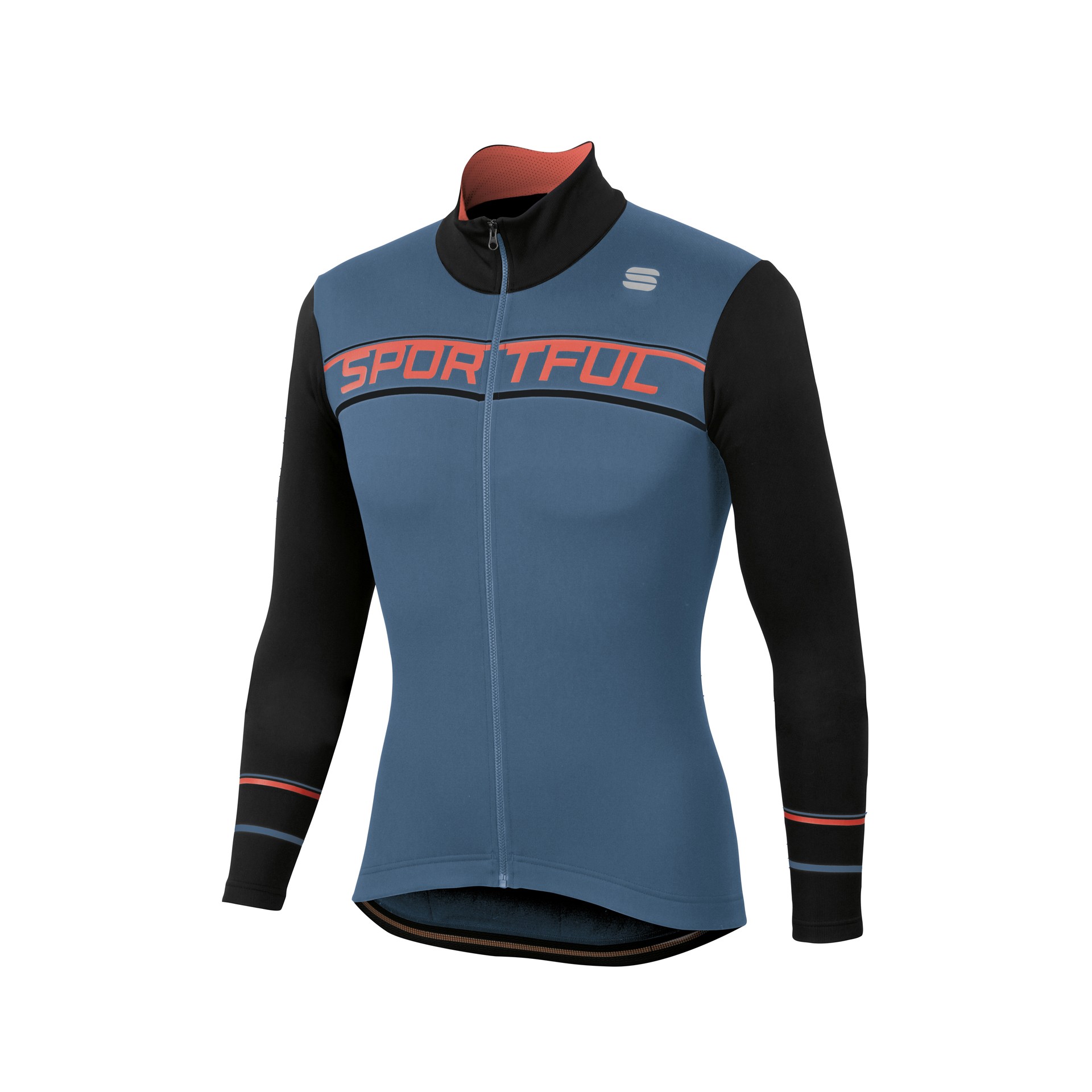 Sportful giro thermal cycling jersey long sleeves blue stellar black