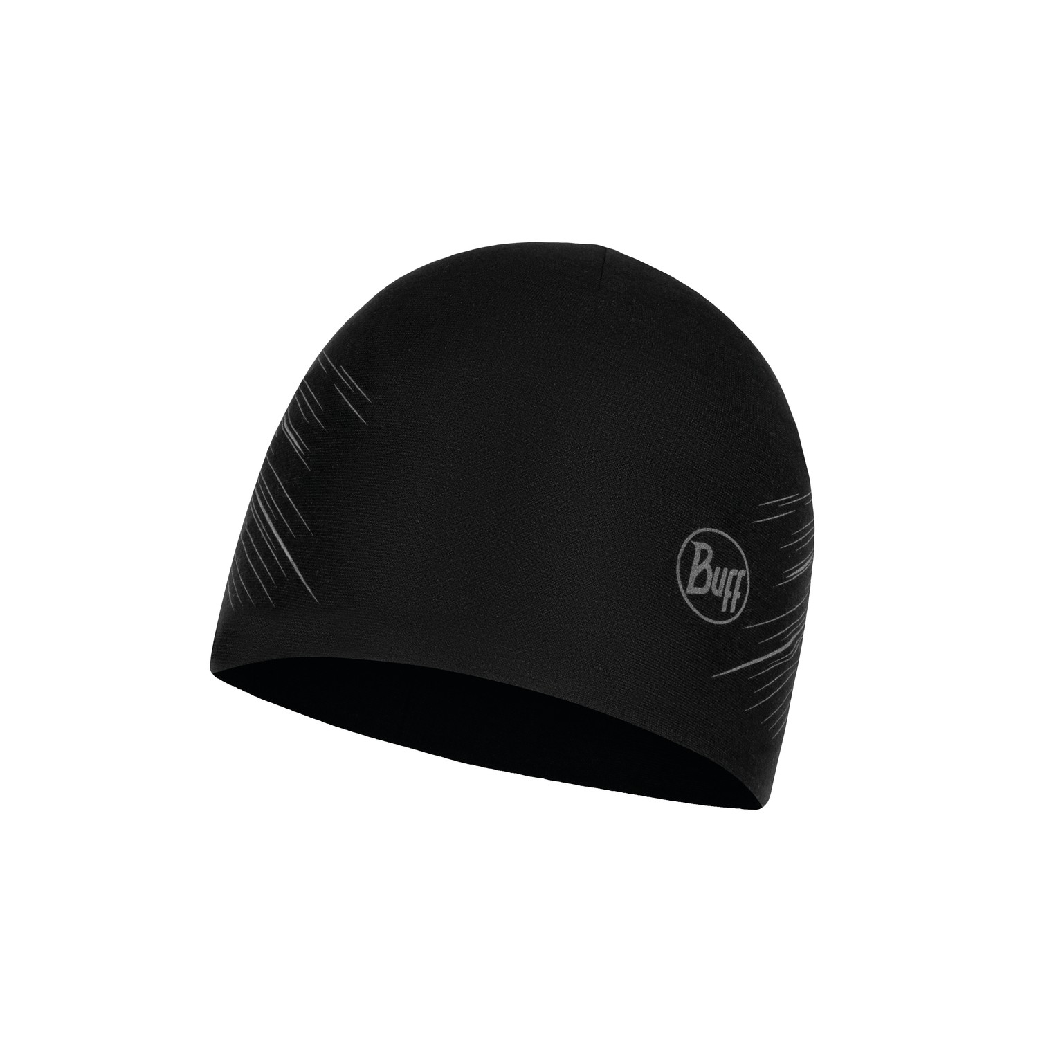 Buff Microfiber Hat - Reversible  - R Solid Black