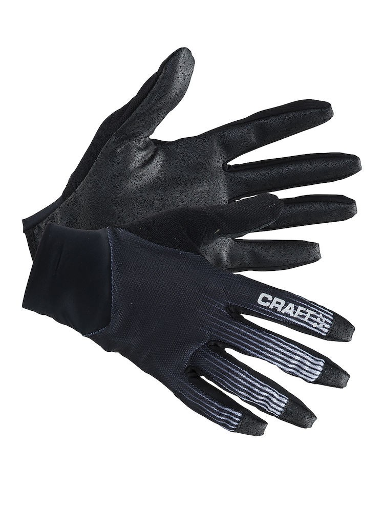 Craft route cycling glove black white