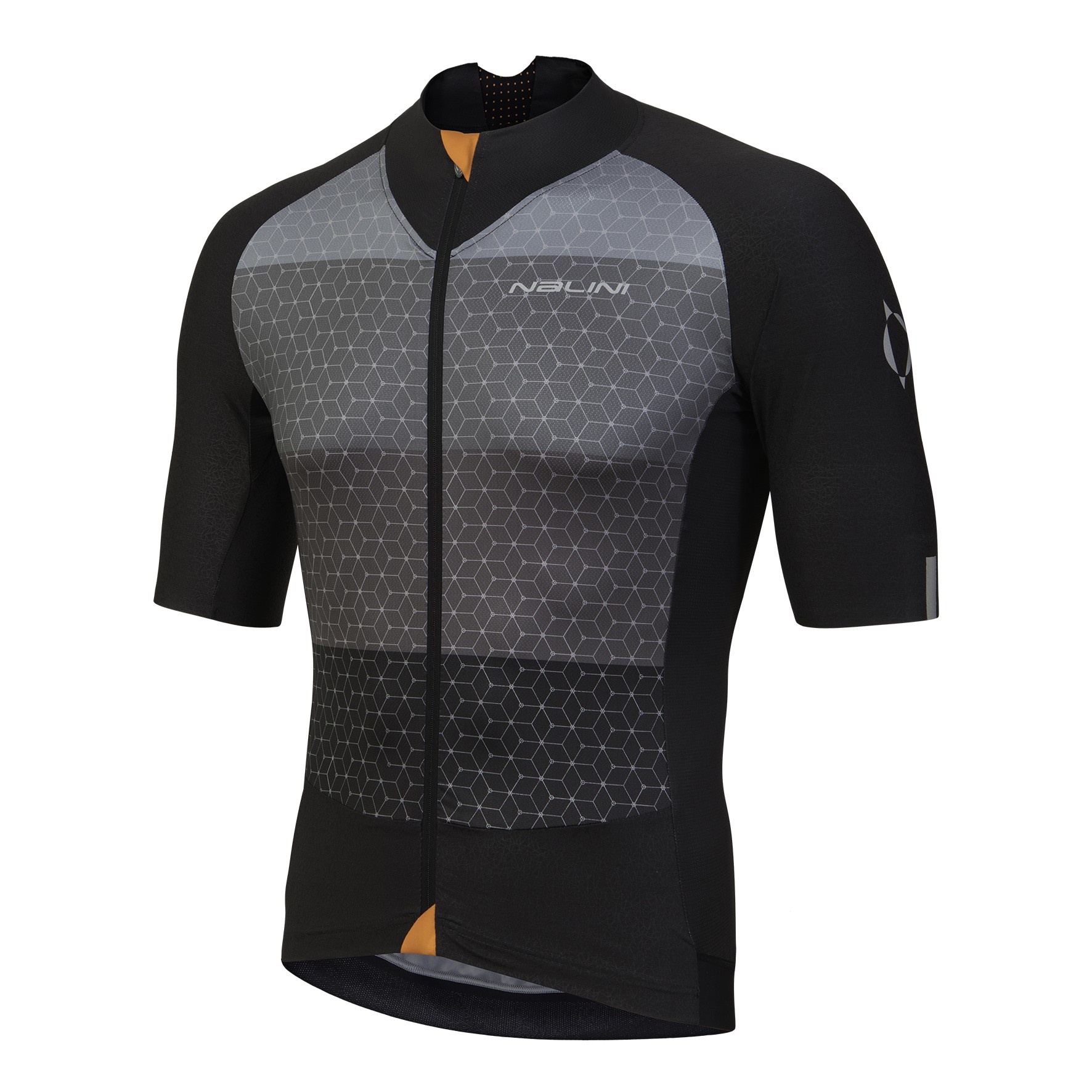 Nalini stelvio cycling jersey short sleeves black grey
