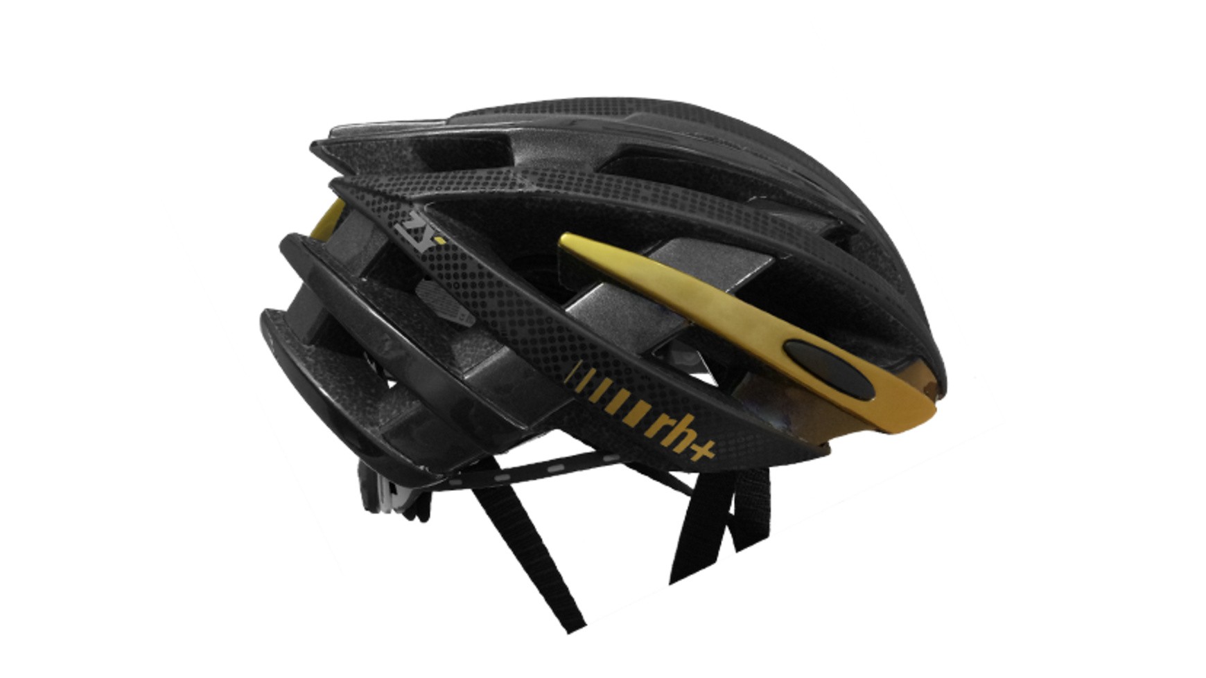 RH+ ZY cycling helmet anthra metal gold black print