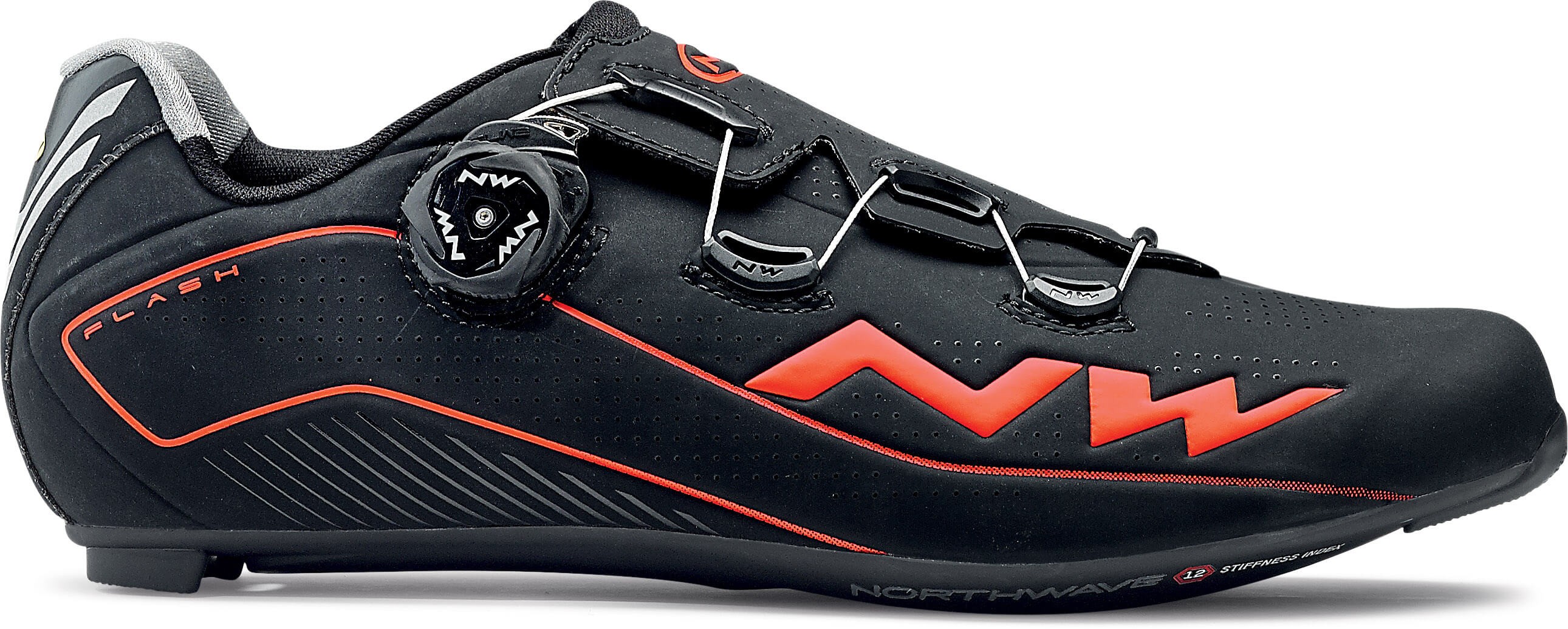 carbon cycling shoes black lobster orange
