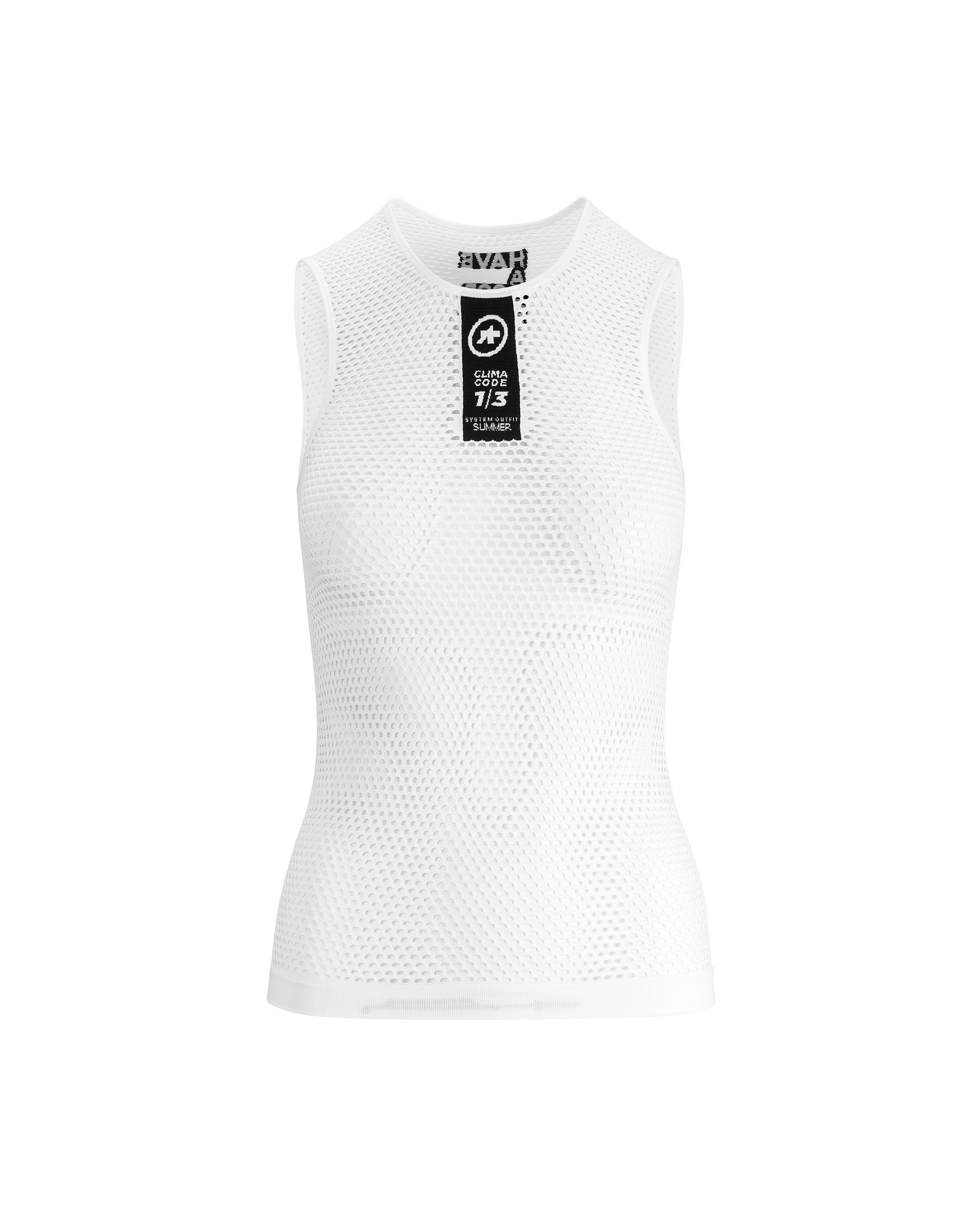 Assos skinfoil summer base layer without sleeves holy white