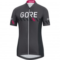 Gore C3 brand lady cycling jersey short sleeves brown black