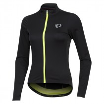 Pearl Izumi p.r.o. pursuit wind lady cycling jersey long sleeves black screaming yellow