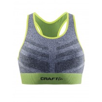 Craft mid impact lady bra grey green