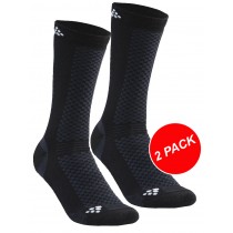 Craft warm mid sock 2-pack black white