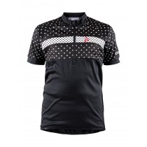 Craft junior cycling jersey short sleeves black white