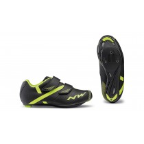 Northwave torpedo 2 junior race cycling shoes black fluo yellow