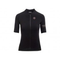 Agu premium woven lady cycling jersey short sleeves black