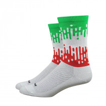 Defeet Aireator Fietssokken ITALIA Wit Rood Groen