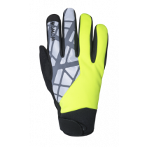 Wowow rainy dusk waterproof cycling gloves yellow fluo