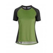 Assos trail lady cycling jersey short sleeves pan green