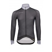 Vermarc zigzag cycling jersey long sleeves black grey