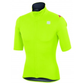 Sportful fiandre light norain cycling jersey short sleeves yellow fluo
