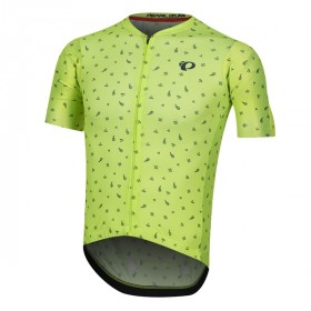 Pearl Izumi pro mesh cycling jersey short sleeves screaming yellow navy paisley