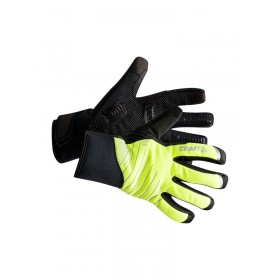 Craft shield 2.0 cycling glove flumino yellow black